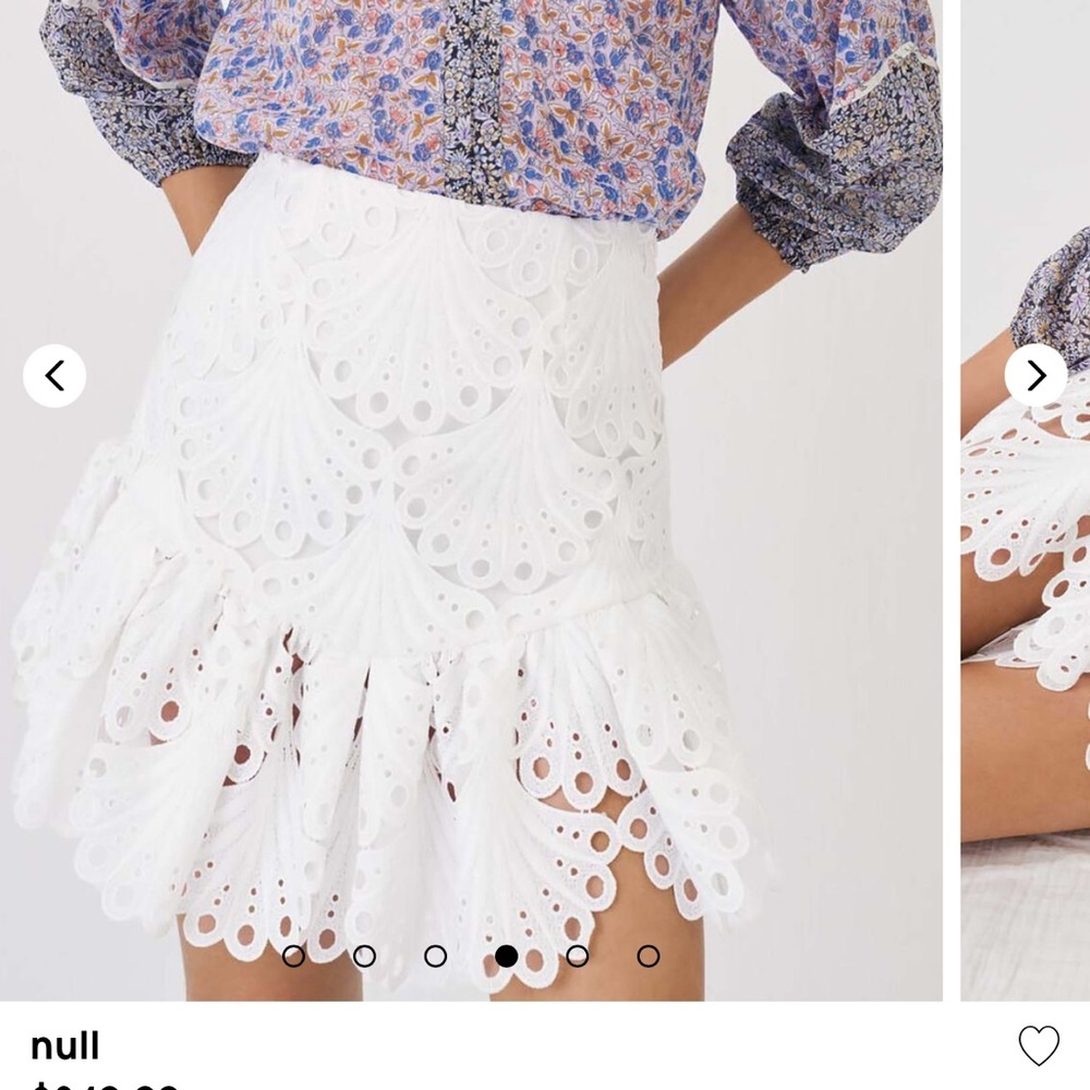 Maje white Julie Guipure lace mini skirt